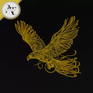 Eagle - Line Art - 2D Wall Art Decor