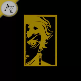Tanjiro Kamado - Demon Slayer - Silhouette - 2D Wall Art Decor