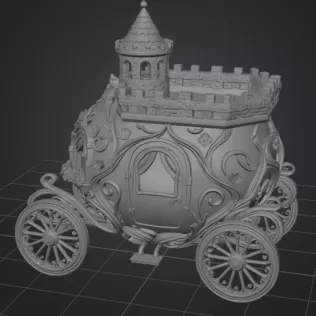 Fantasy Egg Carriage House – STL File 3D Printable - Model thumbnail 8