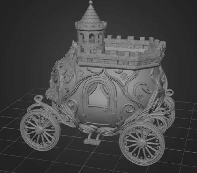 Fantasy Egg Carriage House – STL File 3D Printable - Model preview 8