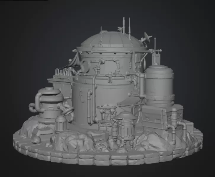 🚀 Desert Outpost Cantina STL File for 3D Print - Model preview 16