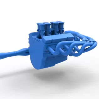 Engine V8 for Supermodified race car Version 3 Scale 1:25 - Model thumbnail 14