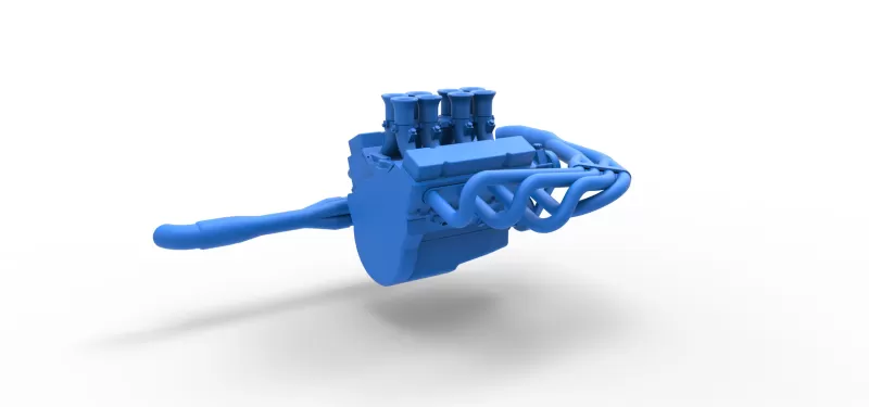 Engine V8 for Supermodified race car Version 3 Scale 1:25 - Model preview 14