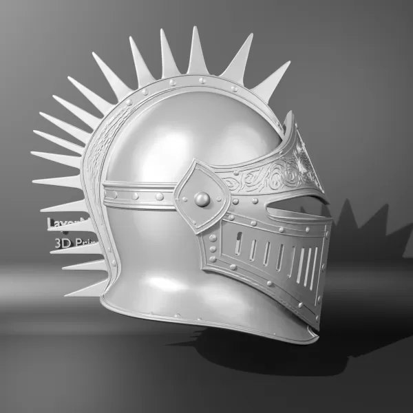 Medieval Knight Helmet - Model preview 3