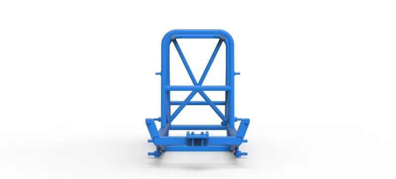 Frame of Vintage Supermodified stock car Version 4 Scale 1:25 - Model preview 5