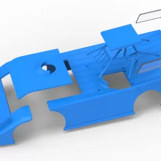Shell of Wedge Dirt Late model Scale 1:25 - Model thumbnail 20
