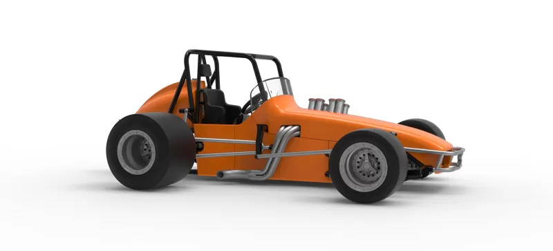 Vintage Pavement Sprint car Scale 1:25 - Model preview 25