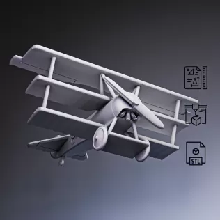 WWI Triplane Fighter #RoZ - Model thumbnail 2