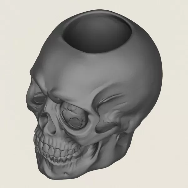 Skull Plant Pot - Model preview 2