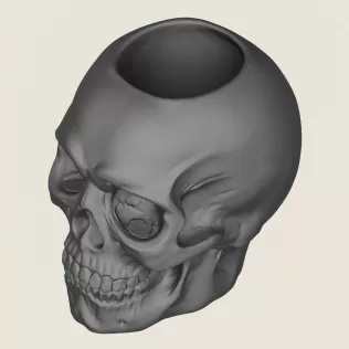 Skull Plant Pot - Model thumbnail 2