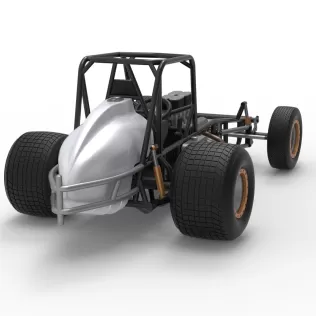 Vintage Dirt Silver Crown Car Base Scale 1:25 - Model thumbnail 18