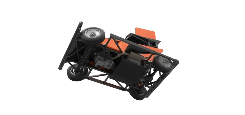 New Zealand Ministock car while turning Version 2 Scale 1 to 25 - Model preview 3