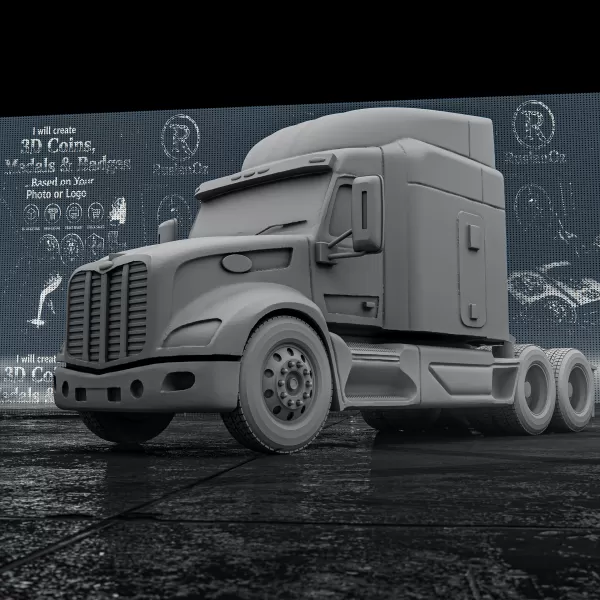 Peterbilt 579 – 3D Printable Truck Model - Model preview 1